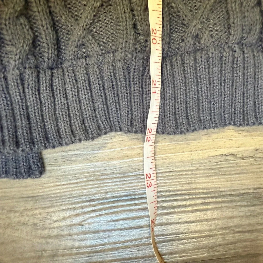Nautica Pet Gray Fair Isle Dog Sweater Blue XL Winter Fleece Lined